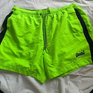 Neon Green SuperDry Swim Trunks